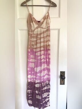 Velvet Brand Ombre Tie-Dye Dress in Beige, Pink and Purple